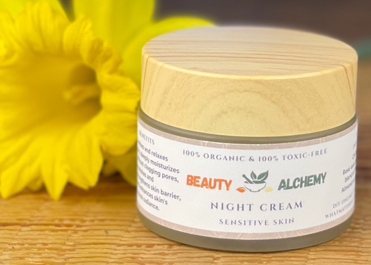 Beauty Alchemy Night Cream for Sensitive Skin Reversal - 100% Organic & 100% Toxic-Free